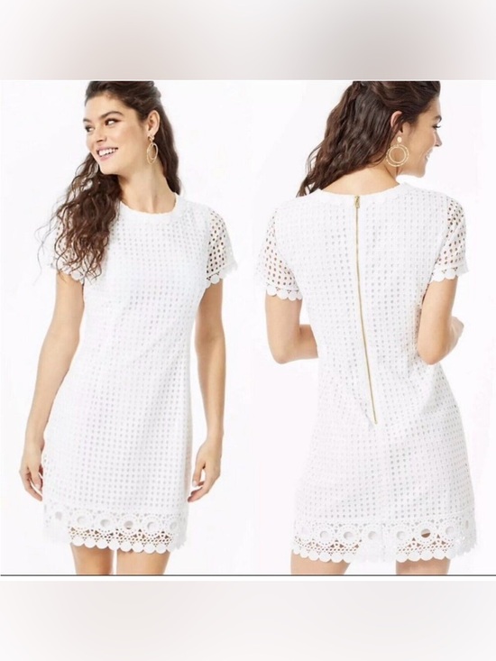 Lilly Pulitzer Dresses & Skirts - Lilly Pulitzer Jennifer eyelet shift dress white size 4